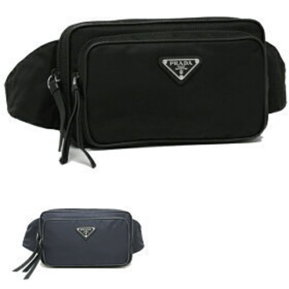 Prada Tessu Saffiano Waist Bag Triangle YOO - Picture 1 of 9